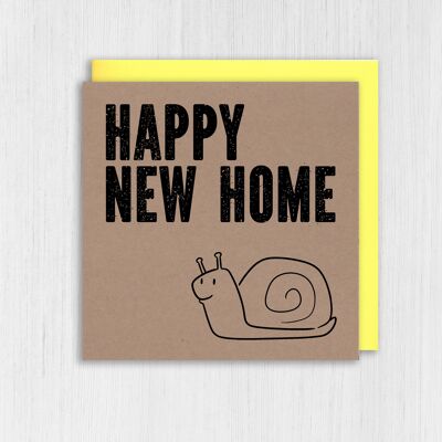 Tarjeta Kraft New Home: Happy New Home