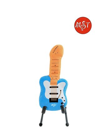 Peluche guitare électrique - Bleue. Jouet musical pour enfants. Jouet sensoriel/ENVOYER. Cadeau musical. 1