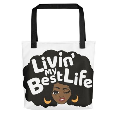 Bolsa de tela "Viviendo mi mejor vida"