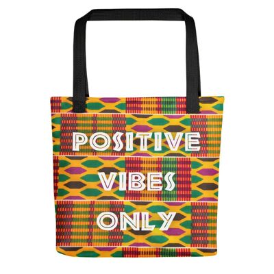 Bolsa de tela "Solo vibraciones positivas - Kente"