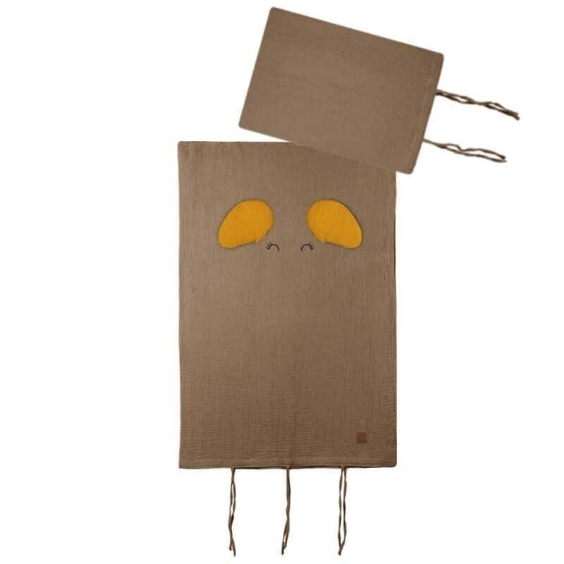 Pillowcases for children's bedding ELEPHANT Dark Oak&Mustard