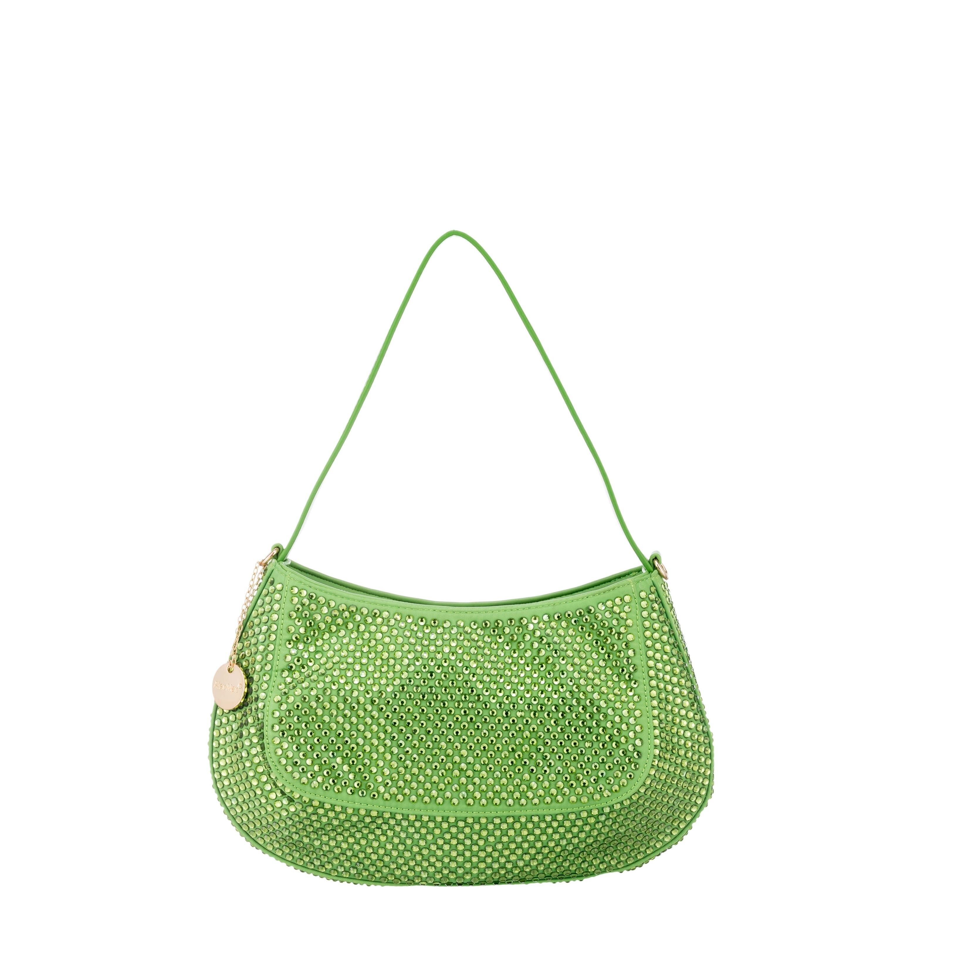 Alex Max GREEN strass bag