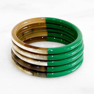 Bracelet coloré en corne véritable - Couleur 3405C