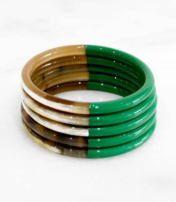 Bracelet coloré en corne véritable - Couleur 3405C 1