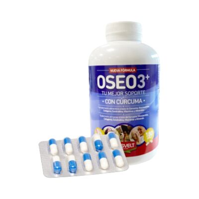 COLÁGENO CON CÚRCUMA OSEO3+, 180 CÁPSULAS