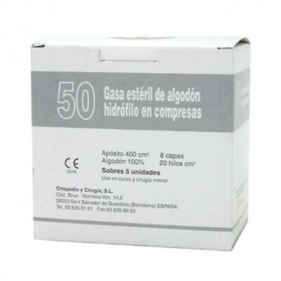 CAJA GASA ESTÉRIL 50 UN.