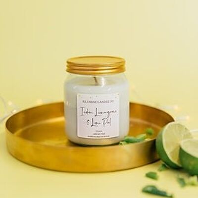 Indian Lemongrass and Lime Peel Soy Wax Candle