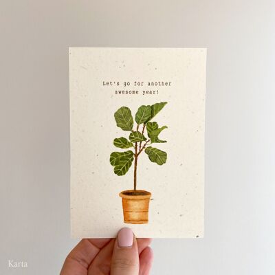 Greeting card - ficus