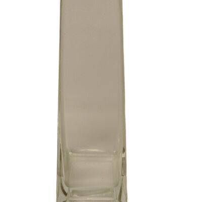 VASE EN VERRE BASE CARREE HAUT 30 CM