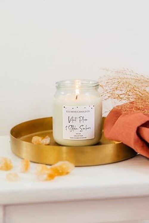 Velvet Plum & Golden Embers Soy Wax Candle