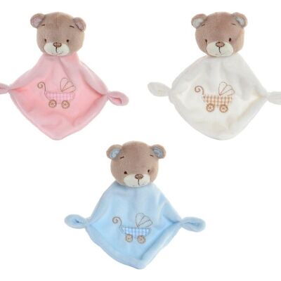 DOUDOU POLYESTER 16X5X16 OURS 3 ASSORTIMENTS. BE184624