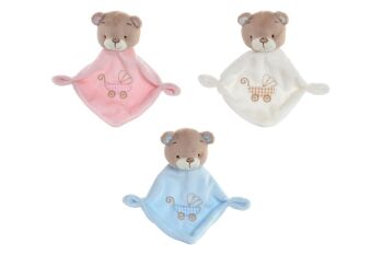 DOUDOU POLYESTER 16X5X16 OURS 3 ASSORTIMENTS. BE184624 1
