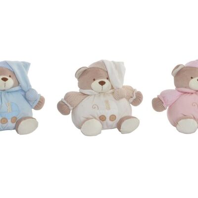 PELUCHE POLYESTER 26X20X20 OURS 3 ASSORTIS. BE184629