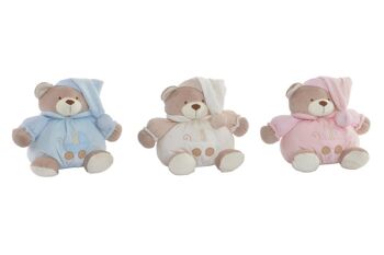 PELUCHE POLYESTER 26X20X20 OURS 3 ASSORTIS. BE184629 1