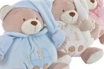 PELUCHE POLYESTER 26X20X20 OURS 3 ASSORTIS. BE184629 2