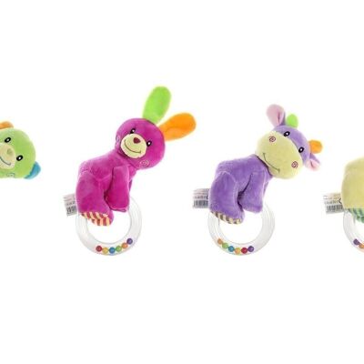 PELUCHE POLYESTER 12X8X12 ANIMAUX 4 ASSORTIMENTS. BE192106