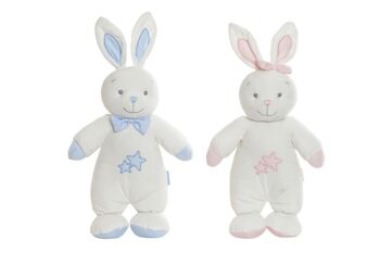 PELUCHE POLYESTER 23X10X40 LAPIN 2 ASSORTIMENTS. BE199540 1