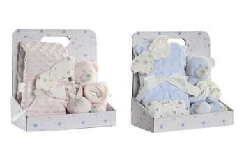 COUVERTURE TEDDY SET 3 POLYESTER 26X13X26 OURS 2 SUD BE199777 1