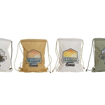 COTTON CANVAS BACKPACK 28X5X36 GLAMPING 4 ASSORTMENTS. BO173738