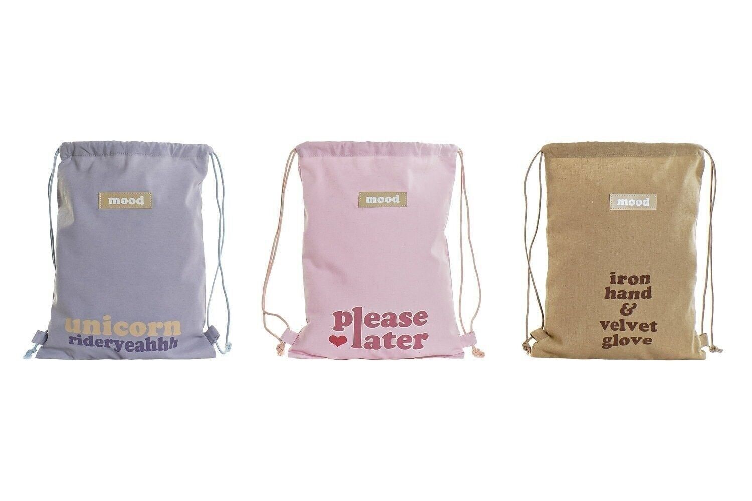 ZAINO TELA POLIESTERE 28X1X36 3 ASSORTIMENTI. BO187497