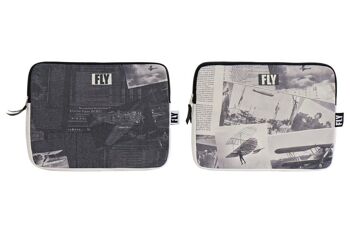 COQUE IPAD TOILE POLYESTER 37X2X28 2 ASSORTIMENTS. BO187519 1