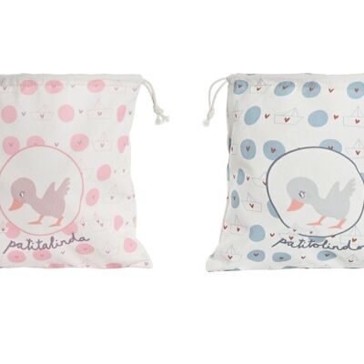 SAC TOILE COTON 24X2X26 CANARDS 2 ASSORTIMENTS. BO204311