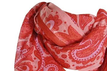 FOULARD COTON 100X180 CORAIL BO206428 2