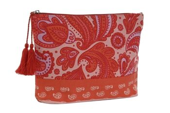 TROUSSE DE TOILETTE COTON POLYESTER 20X5X25 CORAIL BO206427 1