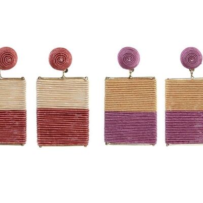 EARRINGS SET 2 RAFFIA METAL 3X0,5X6 2 ASSORTMENTS. BO206994