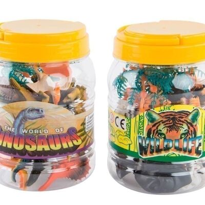 SET GIOCATTOLI 18 DINOSAURI RIGIDI IN PVC 6X3 2 ASSORTIMENTI. JE166330