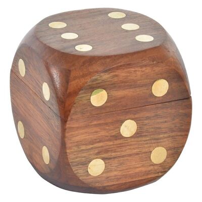 GIOCO SHEESHAM IN OTTONE 7,5X7,5X7,5 DADI MARRONE JM184836