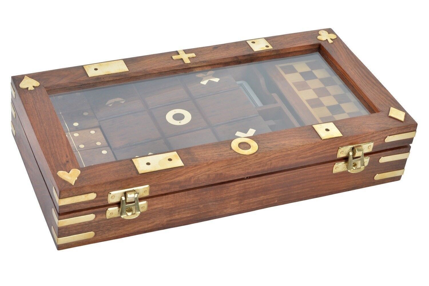 SPIELSET 7 SHEESHAM GLAS 29,5X14,5X6 BRAUN JM184843