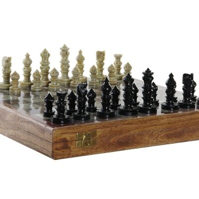 JEU SET 2 PIERRE DE SHEESHAM 30X30,5X4,5 ECHECS JM184850