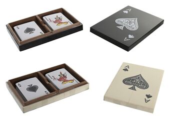 JEU SET 2 CARTES RESINE 18X12X3 2 ASSORTIMENTS. JM206120 1