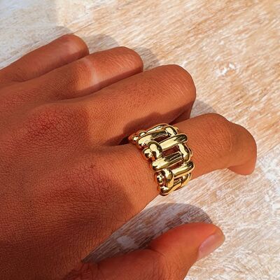 Frauen Ring vergoldet Modeschmuck Mädchen Geschenk Neu