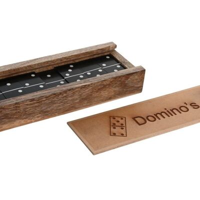 JEU SET 2 RÉSINE MDF 20X7X3 DOMINO NATUREL JM206122