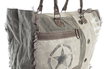 SAC COTON CUIR 51X20X41 STAR GRIS LD196254 2