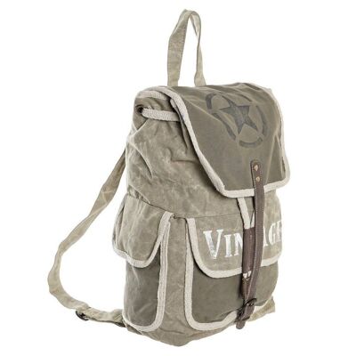 COTTON LEATHER BACKPACK 30X17X44 STAR GRAY LD196259