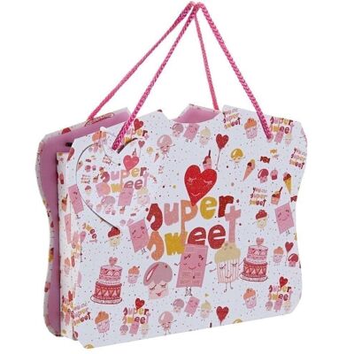 TAGEBUCH AUS PAPIERKARTON 23X5X18,3 SUPERSWEET PINK LP166259