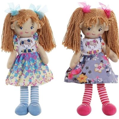 POLYESTER DOLL 22X15X40 FLOWERS 2 ASSORTMENTS. MN203807