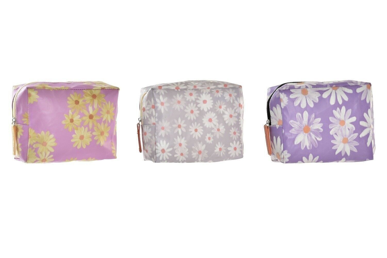 KULTURTASCHE AUS NYLON 15X6X12 GÄNSEBLÜMCHEN 3 SORTIMENTE. NC193390