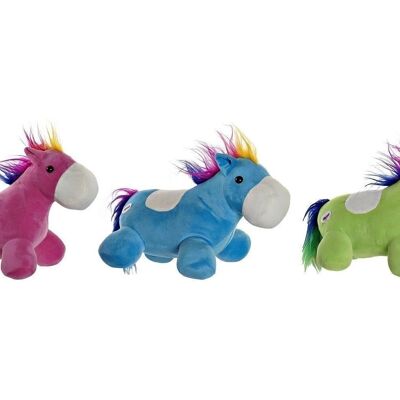 POLYESTER TEDDY LED 33X20X26 HORSE 3 ASSORTED. PE172551