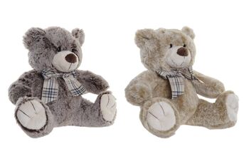 PELUCHE POLYESTER 27X20X25 OURS 2 ASSORTIS. PE192248 1