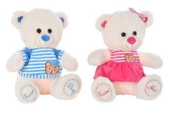 PELUCHE POLYESTER 27X20X30 OURS 2 ASSORTIS. PE196956 1
