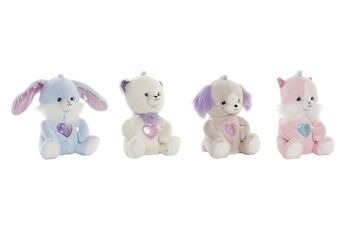 PELUCHE POLYESTER 14X14X20 ANIMAUX 4 ASSORTIMENTS. PE196966 1