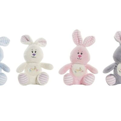 PELUCHE POLYESTER 7X7X14 LAPIN 4 ASSORTIMENTS. PE196976