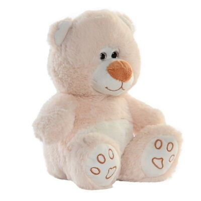 PELUCHE POLYESTER 18X16X19 OURS BEIGE PE203589