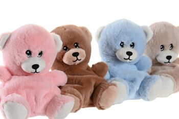 PELUCHE POLYESTER GRAINES 12X10X16 OURS 4 ASSORTIMENTS. PE203595 2