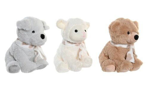 PELUCHE POLIESTER 14X14X20 ANIMAL 3 SURT. PE205906