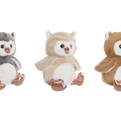 PELUCHE POLYESTER 15X15X23 CHOUETTE 3 ASSORTIMENTS. PE206129